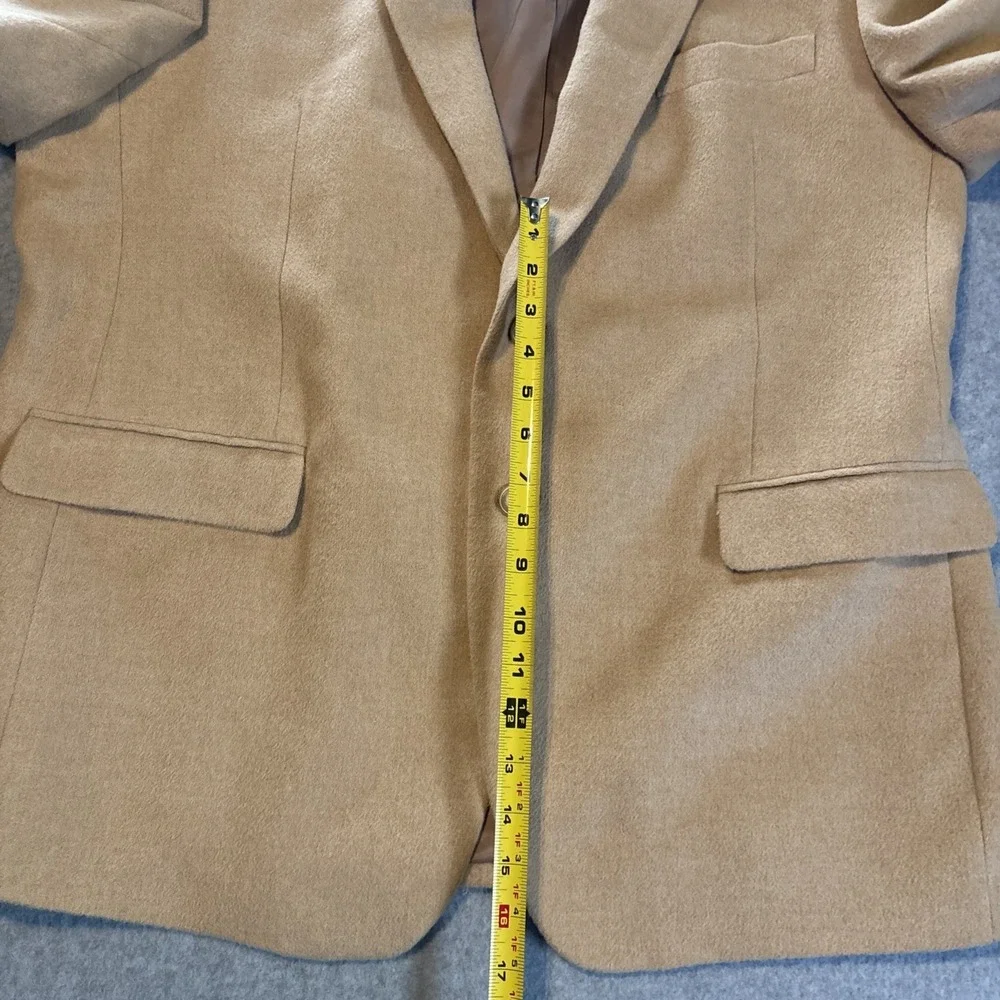 Chaps 100% Camel Hair‎ Beige Blazer Men's 46R RN-69456 Very Good Cond.